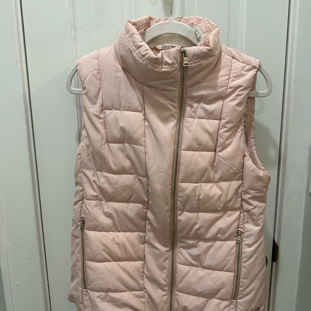 Calvin Klein Soft Pink Quilted Jacket
